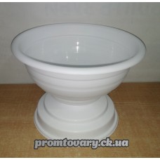 Горшок д/вазон. на низькій нозі білий d30см h23см (4,5л) /шт