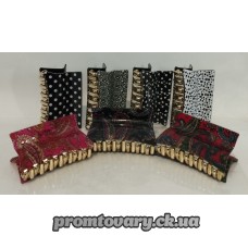 Заколка д/волосся краб з узором зол.зуби 8см /шт