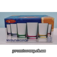 Чарка набір Мультиколор 50мл /6шт 8382 (кольор.дно)