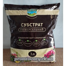 Грунт універсальний 3л. Файна земля РН5,0-6,5 (суміш торф,кокос.волок.,агропер.,пісок,крейда,стим.росту,мікроелем.)  /шт