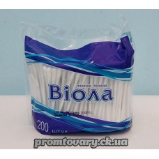 Ватні палички Віола пакет /200шт