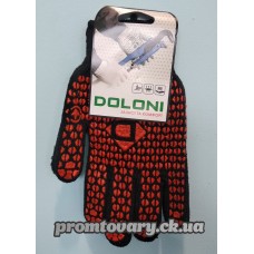 Рукавиці робочі Doloni зірка чорно-помаранч. (крепкі) /пара арт.10315
