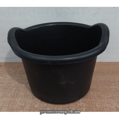 Миска пласм. 10л чорн.еласт.з ручк. Ф /шт