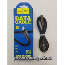 Кабель USB AM/micro USB 1,2м Hoco U58 2,4A чорний