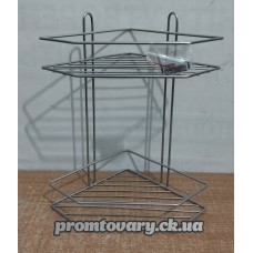 Полка д/ванни та кухні метал кутова 2-х ярусна /шт