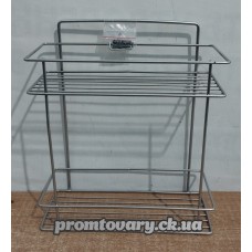 Полка д/ванни та кухні метал пряма 2-х ярусна /шт