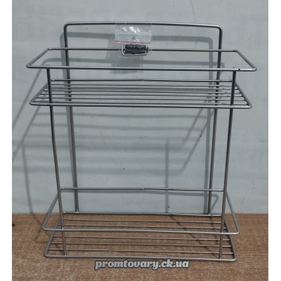 Полка д/ванни та кухні метал пряма 2-х ярусна /шт
