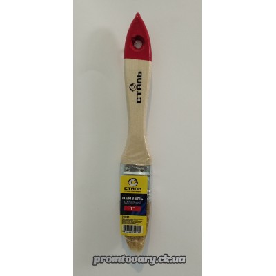 Пензель малярний "Сталь" натур.ворс №1 25,4мм 34001 /шт