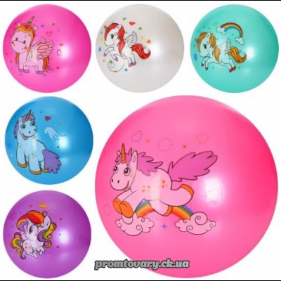 М'ячик резиновий дит. MS 3507 9дюйм. єдинорог 60гр