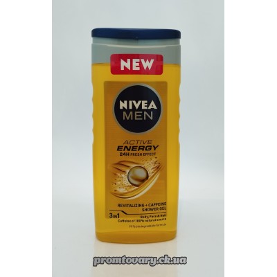 АкціяГель д/душу Nivea Men 3в1 д/чол. Avtive energy /250мл