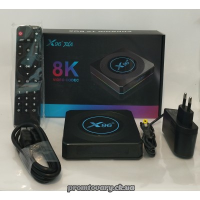 Тел.приставка Smart TV BOX X96 X4 mах 4/64 (android 11 Wi-fi, Lan) гар. 14днів