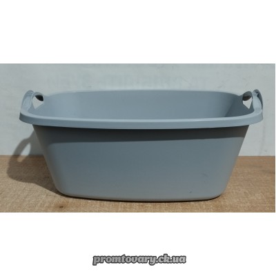 Миска пласм. 30л MM Пласт кольор.з ручк.прямок. /шт