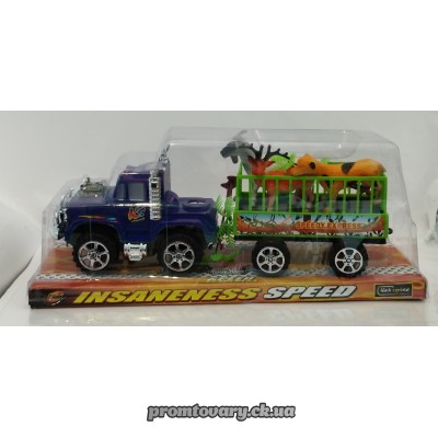 Набір машинок трейлер арт.906-29 (Джип + прицеп +звірі)