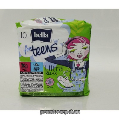 АкціяПрокл. Bella for teens Ultra relax extra soft deo green (зелен) /10шт****