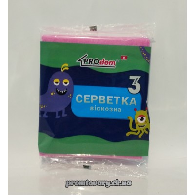 Серв.віскозна PROdom д/прибир.(300х360мм)/3шт