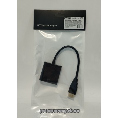 Перехідник HDMI toVGA ST Lab U-990 Pro ВТС (адаптор) чорний