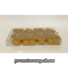 Свічка таблетка сердечко з блисківками  ПОШТУЧНО