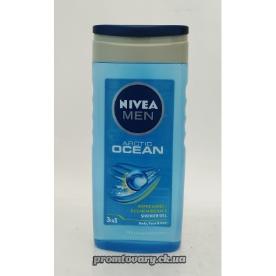 АкціяГель д/душу Nivea Men 3в1 д/чол. Arctic ocean /250мл