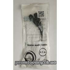 З'єднувач Аудіо папа3,5мм->2xFмама stereo чорний Gembirt CCA-415 А 0,1м перехідник