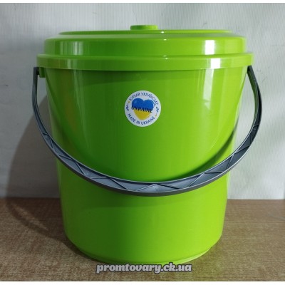 Відро пл. харч. 18л пласт.ручка+кришка Алеана /шт