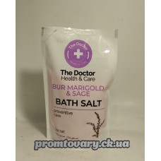 Сіль д/ванн морська The Doctor  з чередою і шавлією дой-пак /500гр