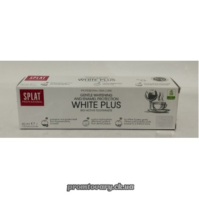 Акція-10%Зуб.пас.Splat White plus /40мл