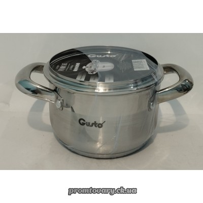 АкціяКаструля нерж. Gusto GT-1107-16 D16см 1,9л /шт