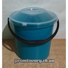 Відро пл. харч. 12л пласт.ручка+кришка Полімер-гарант /шт