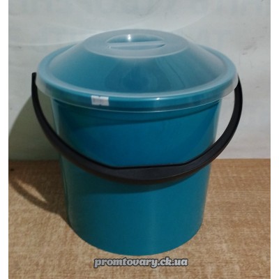 Відро пл. харч. 12л пласт.ручка+кришка Полімер-гарант /шт