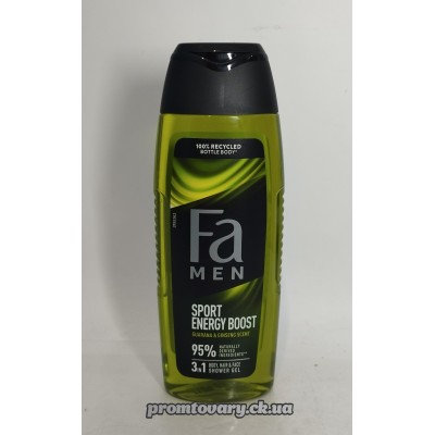 АкціяГель д/душу Fa Men 3in1 Sport Energy boost /250мл