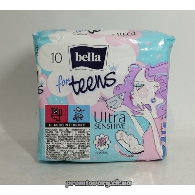 АкціяПрокл. Bella for teens Ultra sensitive extra soft (блакит) /10шт****