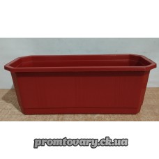 Горшок д/вазон.балкон 40*17см вис.-14см (5л) корич./шт