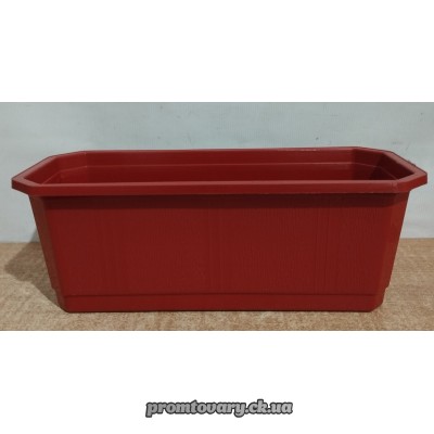 Горшок д/вазон.балкон 40*17см вис.-14см (5л) корич./шт