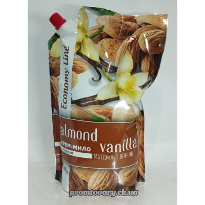 АкціяМило-крем рідке Дой-пак Economy Line Мигдаль і ваніль /1500г