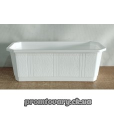 Горшок д/вазон.балкон 40*17см вис.-14см (5л) білий./шт