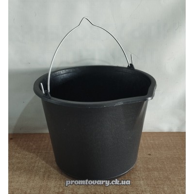 Відро пл. госп. 10л мет. ручка Будівельне з міркою з носиком  /шт
