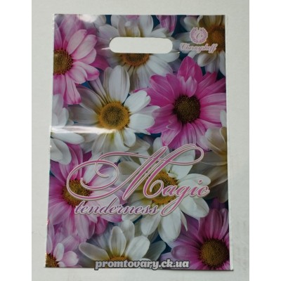 Пакет врізні ручки хризантеми 30х20 /шт