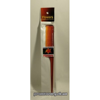 Розчоска плоска Flowers з ручкой тонкою F405 /шт