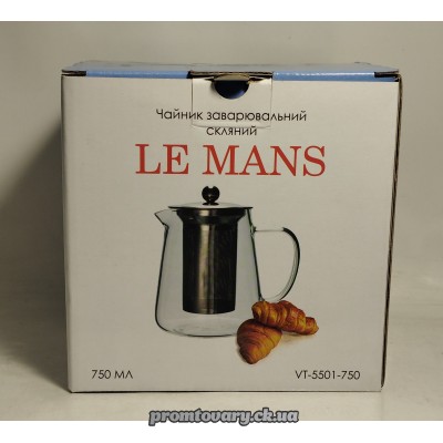 Заварник чайник скло Vittora VT-5501-750 750мл /шт