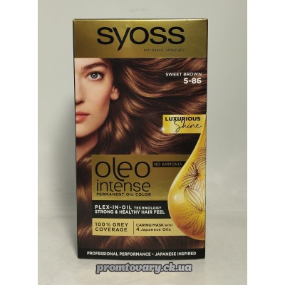 АкціяФарб.д/вол. Syoss Oleo int. 5-86 карамельно каштановий /наб без аміаку