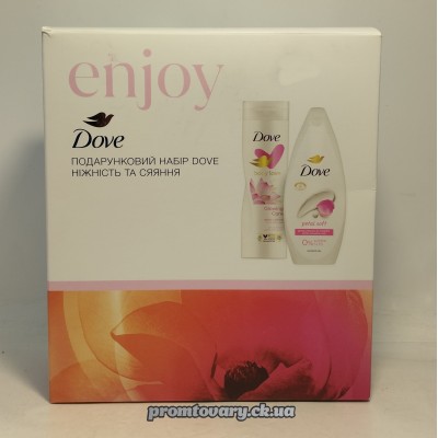 Набір жін.Dove Ніжність та сяяння Гель д/душа 250мл + лосьйон для тіла 250мл