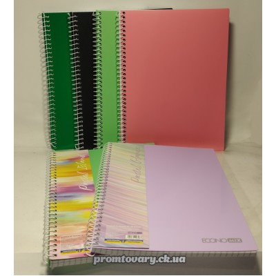 Блокнот-зошит спіральний Economix А5 спіраль бокова арт.20220 80л пластикова обкл./шт