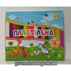 Пластилін Тетрада 16 кольорів /320г