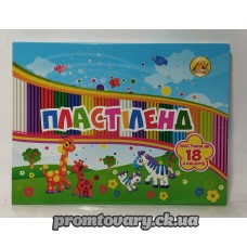 Пластилін Тетрада 18 кольорів /360г