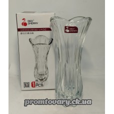Ваза д/квітів cкло під хрусталь Red cherry 19см FP069