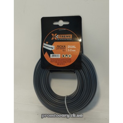 Ліска до мотокоси X-treme 3мм З сердечником /15м сіра