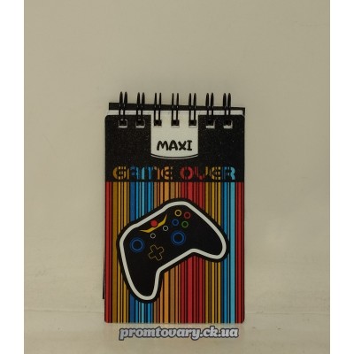 Блокнот спіральний Maxi А7 # 26314 80л пластикова обкл./шт