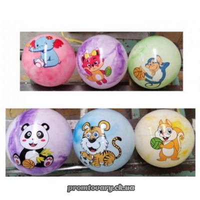 М'ячик резиновий дит. MS 4523 9дюйм. тварина пвх 67-73г