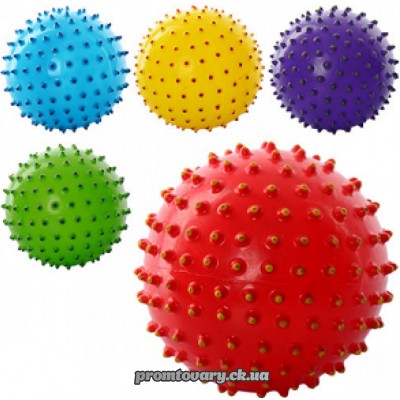 М'ячик резиновий їжачок MS 0025 5дюйм, двоколірний 45г