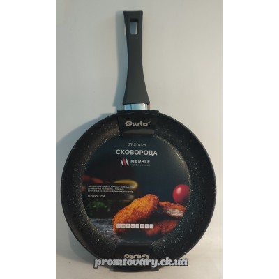АкціяСковорода алюм. Gusto GT-2104-28 покр.Marble 28*5,3см без кришки (пресов. алюм, антиприг.керам.покр) /шт